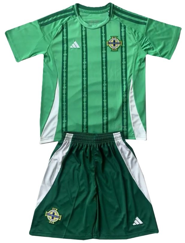Kit infantil I Seleção da Irlanda do Norte 2024 Adidas oficial 